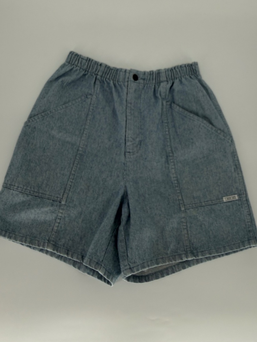 Vintage Cherokee Elastic Waist‎ High Rise Chambray Shorts M